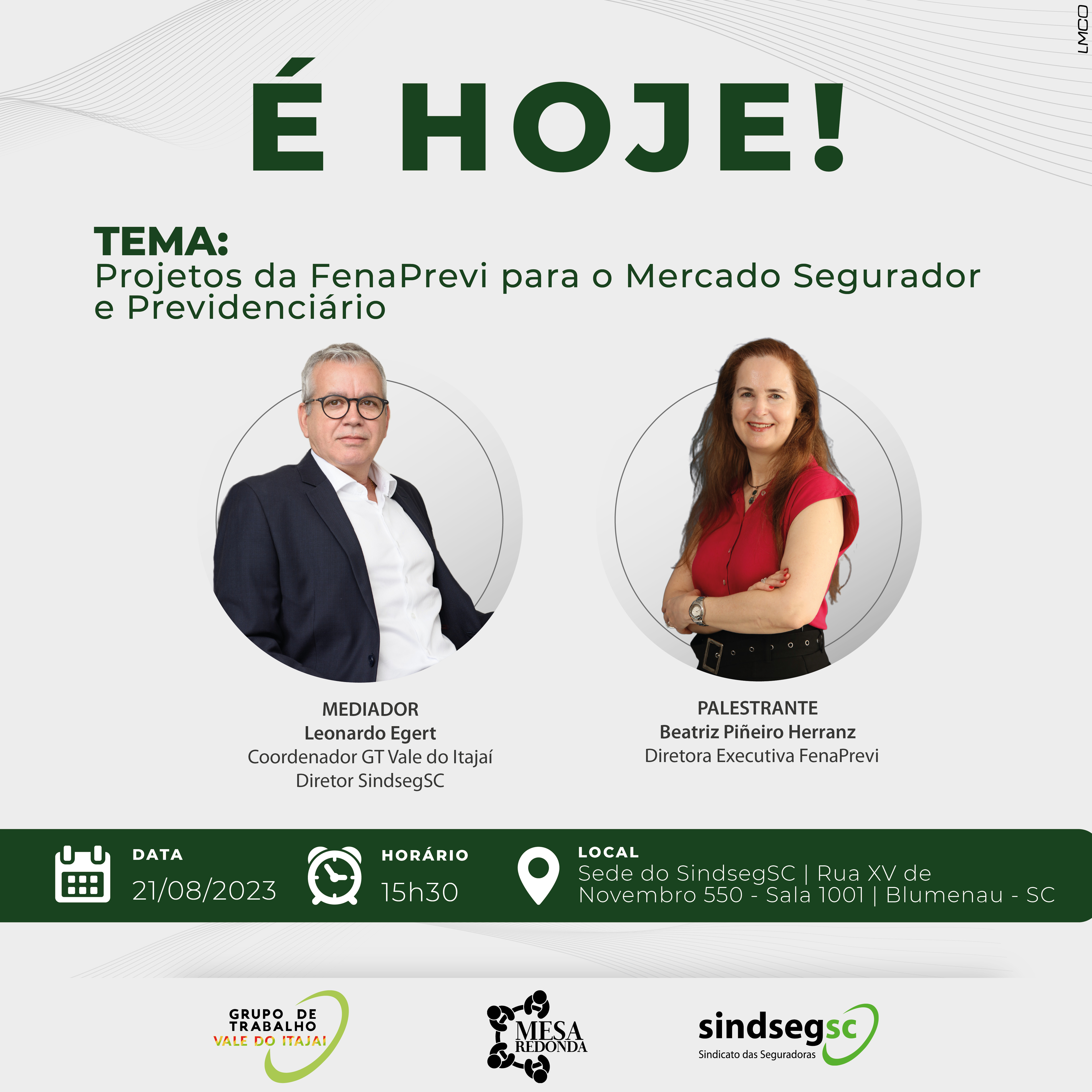 Mesa Redonda SindsegSC - É Hoje - 21.08.2023